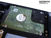The 18.4 inch case contains two hard disk slots.