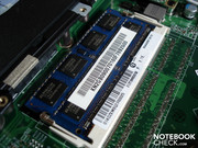 The mainboard can work with a maximum of eight GB