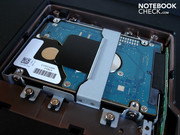 Up to three hard drives can be accommodated in the case.