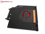 A hard drive or optical drive can be inserted in place of the SLI graphics card.