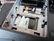The second mSATA slot is located beneath the primary 2.5-inch drive bay.