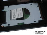 Western Digital's 320 GByte hard disk is protected by a cover