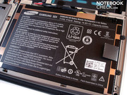 The battery is, regrettably, screwed under the case's cover and therefore not really easy to remove