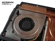 The case's left fan rejects the graphic card's waste heat