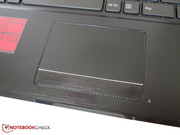 The touchpad feels soft to the touch.