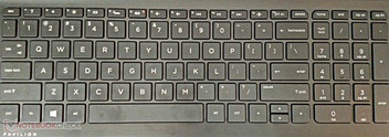 The keyboard (US) of the HP Pavilion x360 15t X3W72AV.