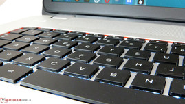 The keyboard can be pressed to a disagreeable extent, but it features a nice illumination.