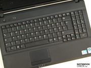 A comfortable keyboard. Unfortunately it reverberates somewhat if you type too energetically...