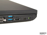... a USB 3.0 with a sleep and charge function (above), an eSATA/USB combo and Firewire.