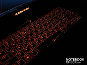 The keyboard only has one illumination zone instead of four, in opposition to the M15x/M17x