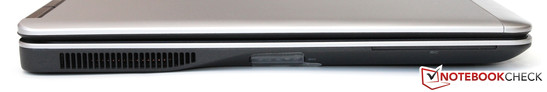 Left side: Fan exhaust, SD card reader, SmartCard reader (optional)