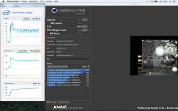 The chip starts to fluctuate between 2.2-2.3 GHz when the chip reaches ~90 °C.