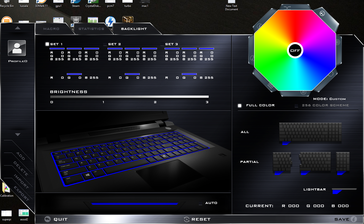 Plethora of backlight colors and settings