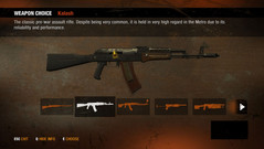 The player can chooses between different weapons.