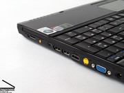 Interfaces are mainly at the left, the right, and the front side.
