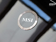 At the back side of the lid there is an illuminated MSI logo.