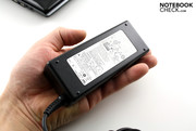 The 90 W mains adaptor is surprisingly dainty.