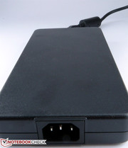 Power adapter: 240 Watts but very slim in appearance