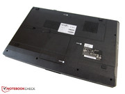 The bottom not only contains the battery but also two maintenance covers.
