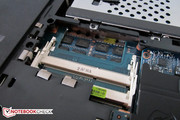 The empty RAM slots can be accessed via the casing's bottom.