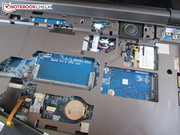 An mSATA slot and the third RAM bank are located under the keyboard.