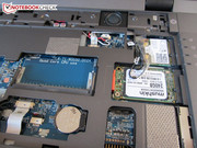 Underneath the keyboard are the wireless adaptor, mSATA slot and a third memory slot.