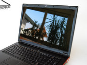 The new mySN XMG7 has a high resolution WUXGA screen built in, which only has only a moderate display brightness