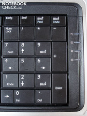 The dedicated numeric keypad gives way easily