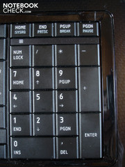 A numeric keypad is a must on a 17-inch notebook.