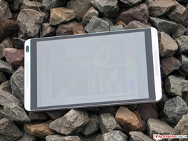 The MediaPad M1 8.0 in cloudy conditions.