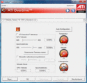 ATI Overdrive gives access to clock rates and fan speed