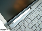 A small space over the keyboard is created when the battery is removed.