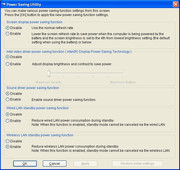 In addition, the Panasonic also has a few useful tools: Power Saving Utility in the picture