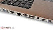 The 17 inch device can boast with two fast USB 3.0 ports.