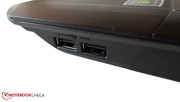 The gaming notebook has a total of five USB ports.