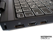 Alienware has omitted VGA this time, but in return, there is HDMI and display port.