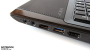 The right has a fast USB 3.0 port.
