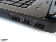 The right accommodates two cutting edge USB 3.0 ports.