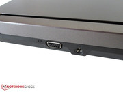 Older external displays can be connected via VGA.
