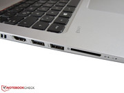 Two USB ports are on the left,...