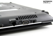 Power socket, VGA and RJ-45 Gigabit LAN are well positioned.