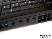 Even a full-fledged surround system can be connected to the four audio outputs.
