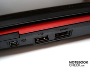 You don't find FireWire and an eSATA/USB 2.0 combo port on every laptop