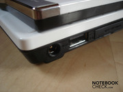 Power socket and USB 2.0 on the left side