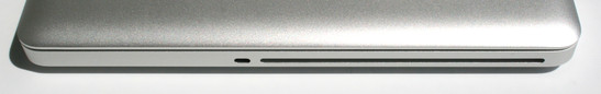 Right: Kensington Lock, Superdrive (DVD RW drive)