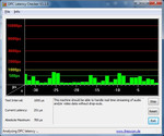 The DPC latencies stay within the green range