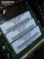 The RAM consists of three modules with two GBytes each