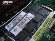 The built-in 2x2 GByte DDR2-6400 RAM provide enough reserves.