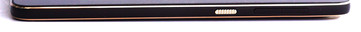 Right: Volume control, standby button