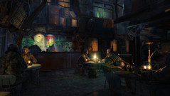 Stress relief in a bar after a strenuous mission.